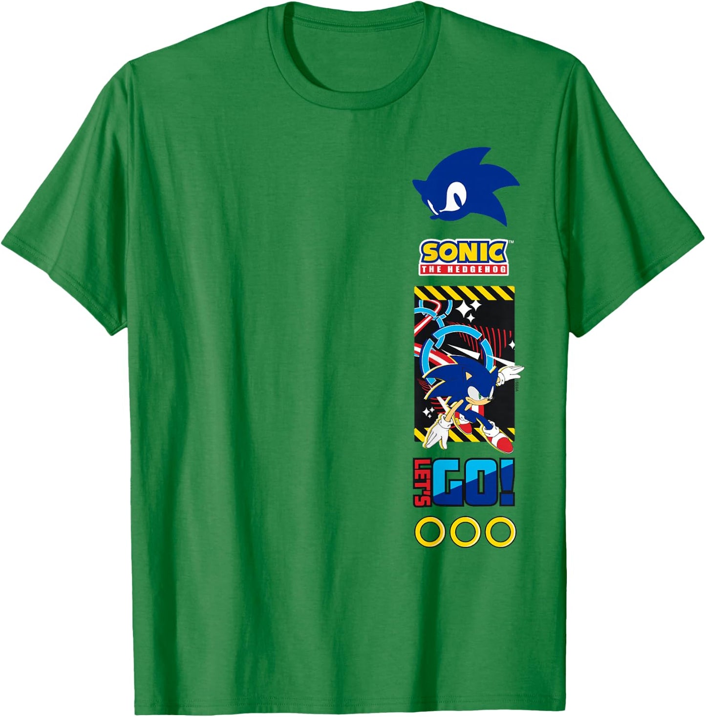 Sonic The Hedgehog Let's Go! Epic Run Heroic Panel T-Shirt - T-Shirt | Irish Green