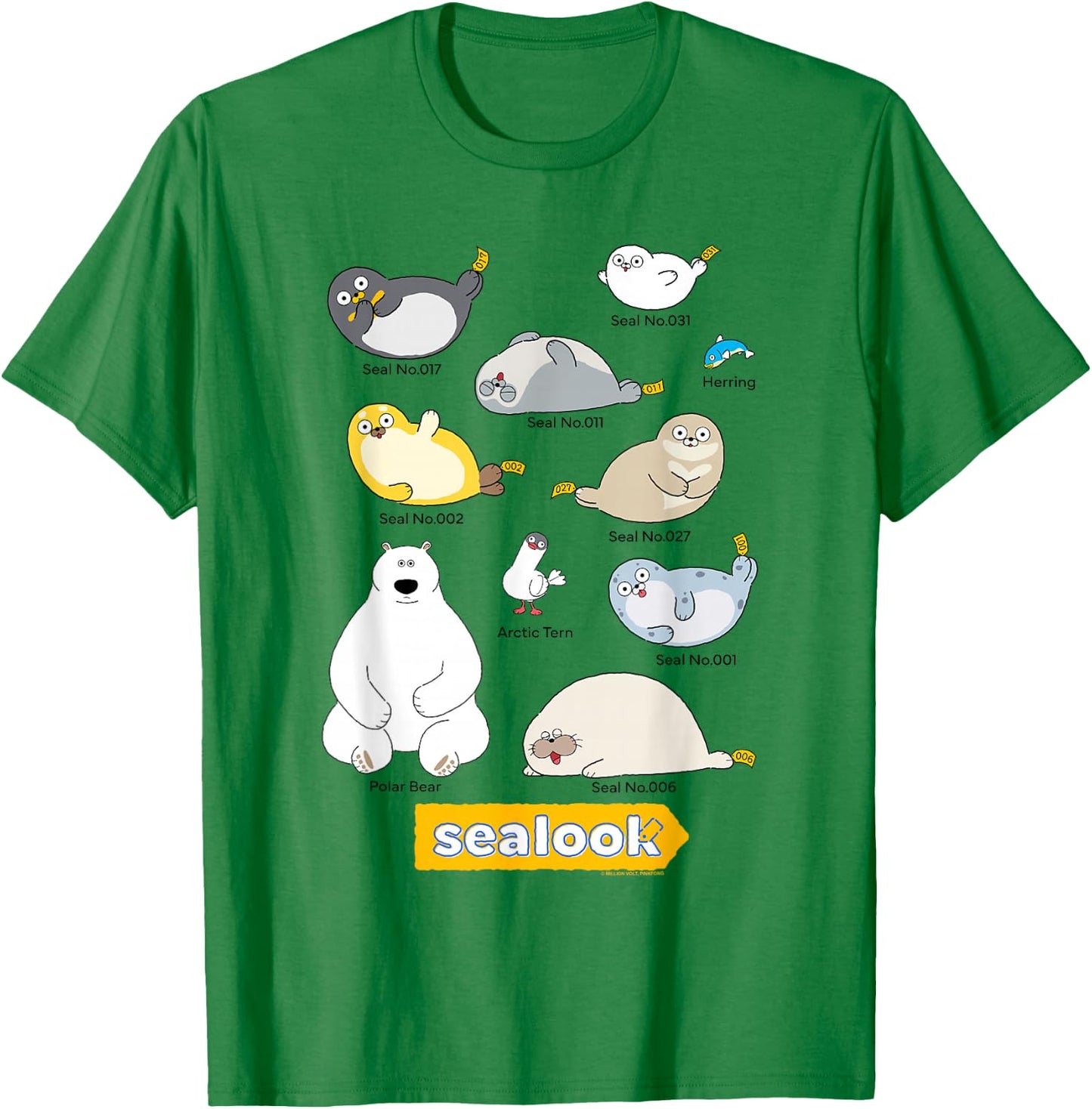 Sealook Characters T-Shirt - T-Shirt | Irish Green