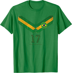 Brésil Cadeau Drapeau Brésil Fan Vintage Samba Brasil T-Shirt - T-Shirt | Irish Green