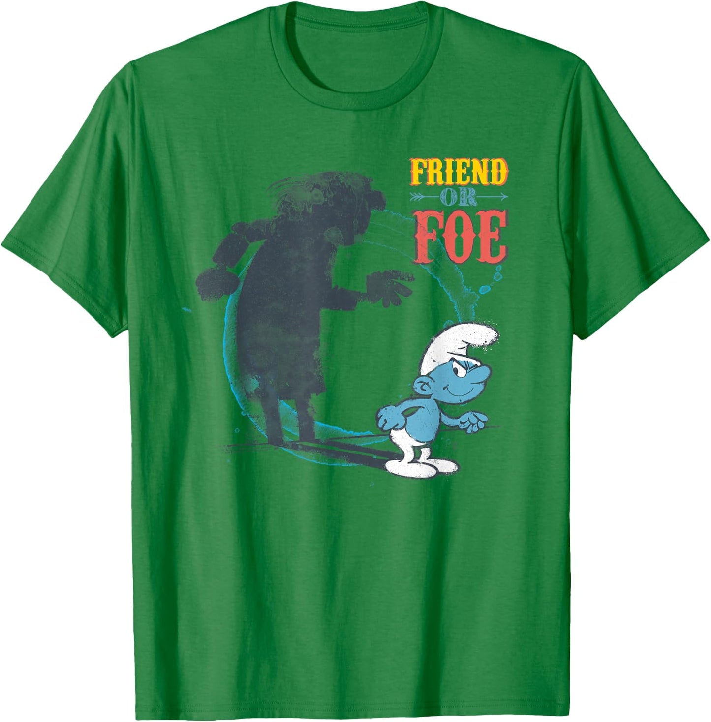 The Smurfs Gargamel Shadow Friend or Foe T-Shirt - T-Shirt | Irish Green