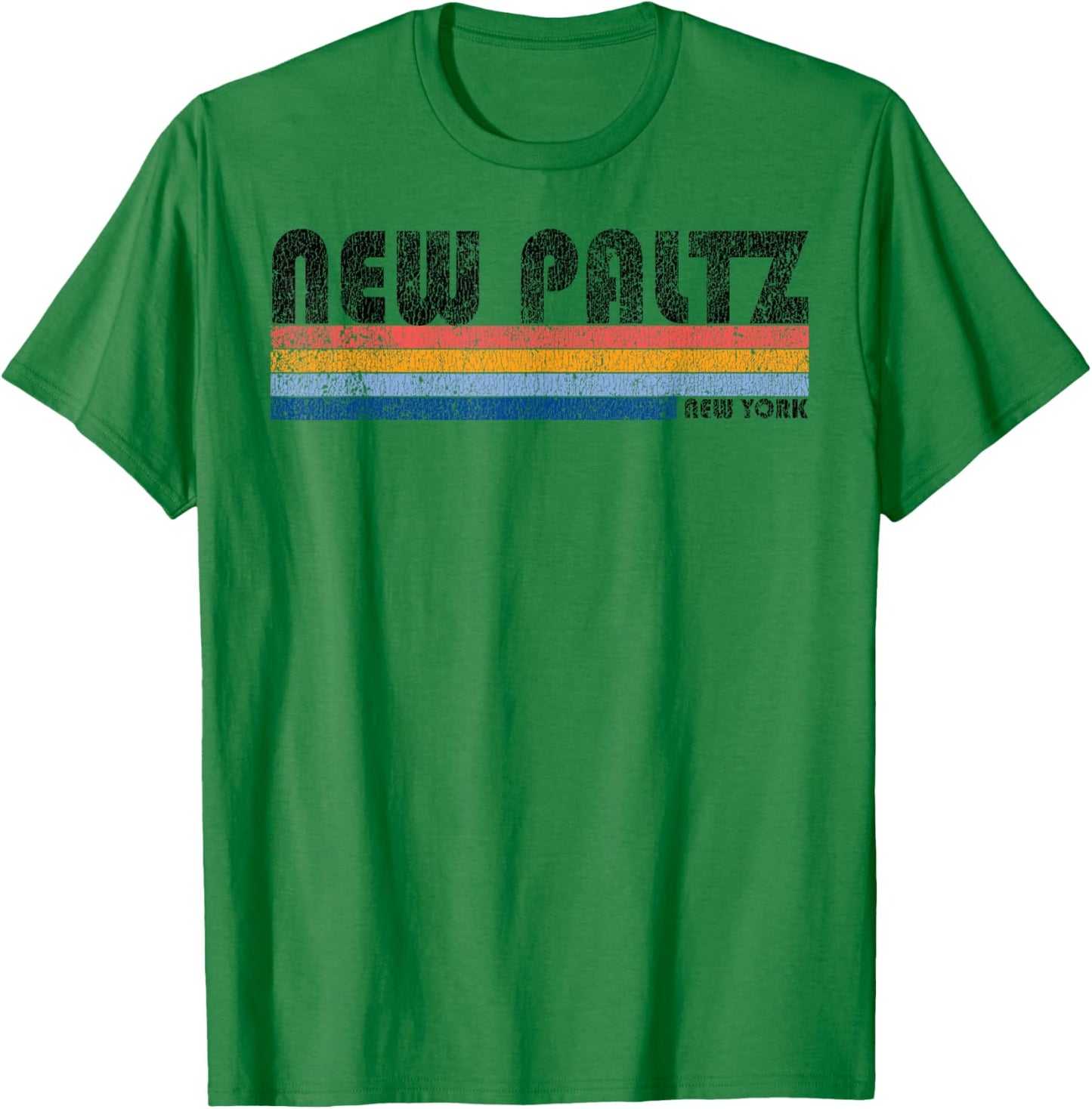 Vintage 1980s Style New Paltz New York T-Shirt - T-Shirt | Irish Green
