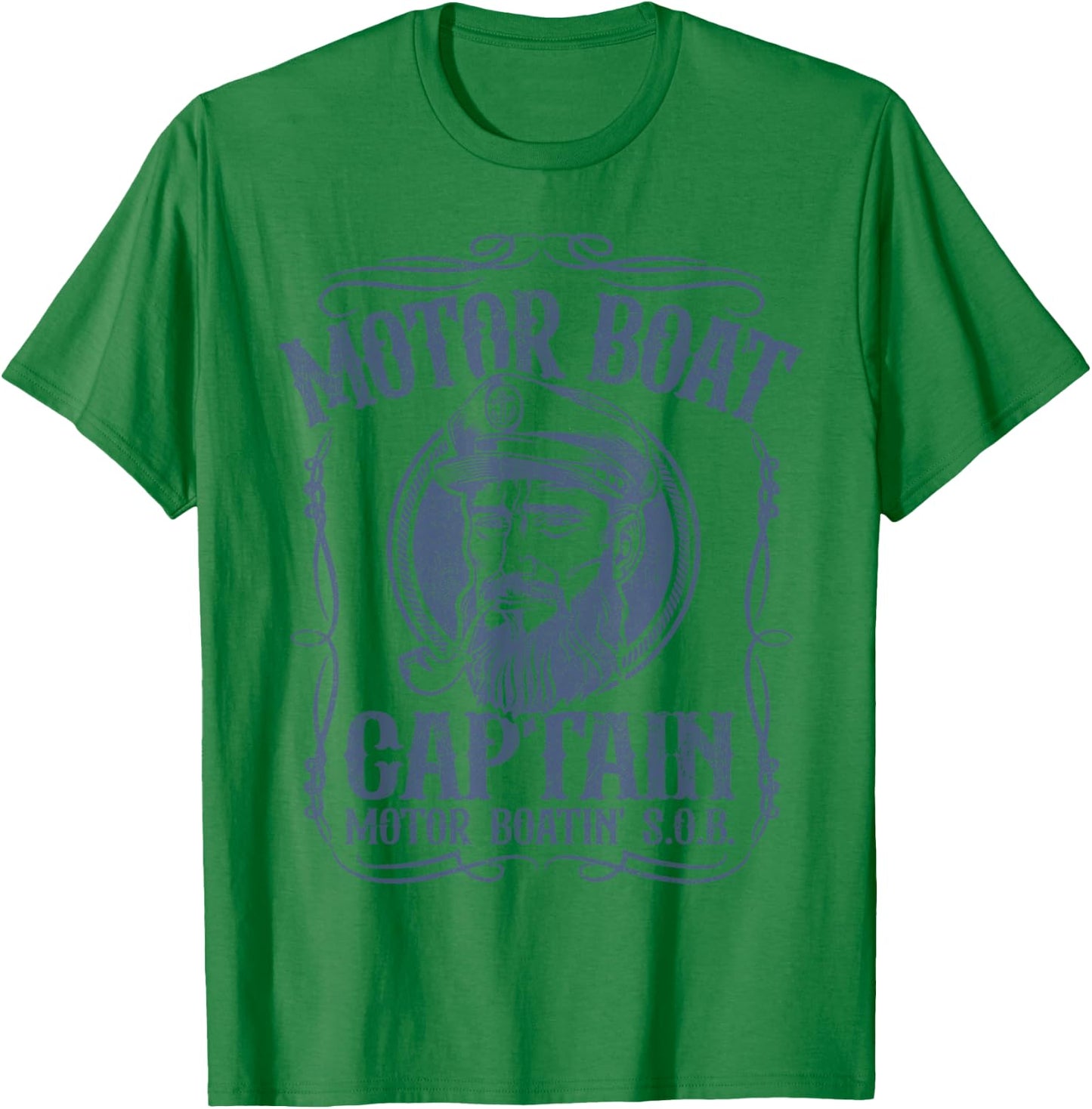 Motor Boat Captain Funny Pontoon Boating Motor Boatin Lake T-Shirt - T-Shirt | Irish Green