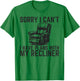 Sorry I Can't I Have Plans With Recliner Funny Dad Recliner T-Shirt - T-Shirt | Irish Green