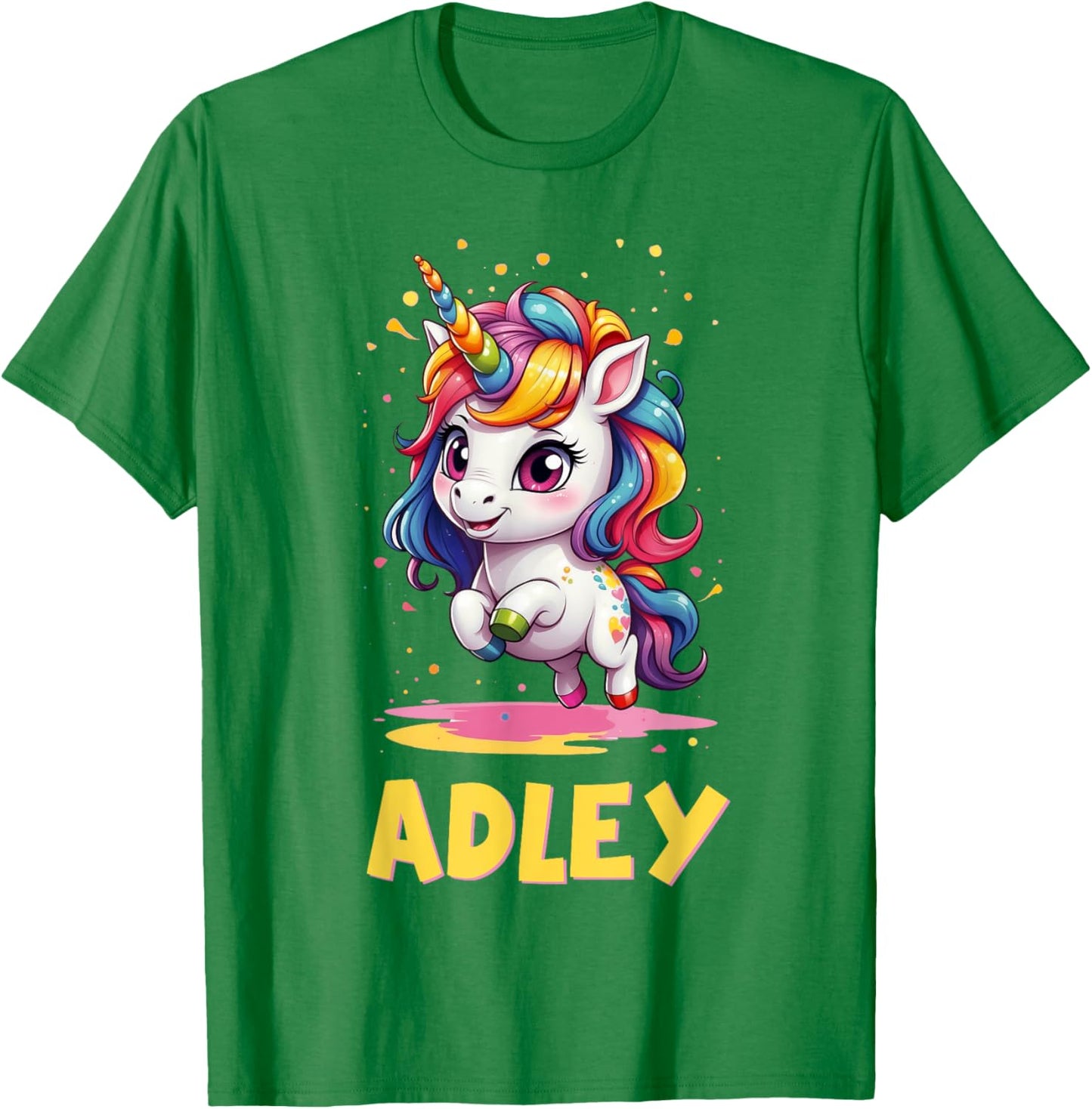 Adley Merch Unicorn Design T-Shirt - T-Shirt | Irish Green