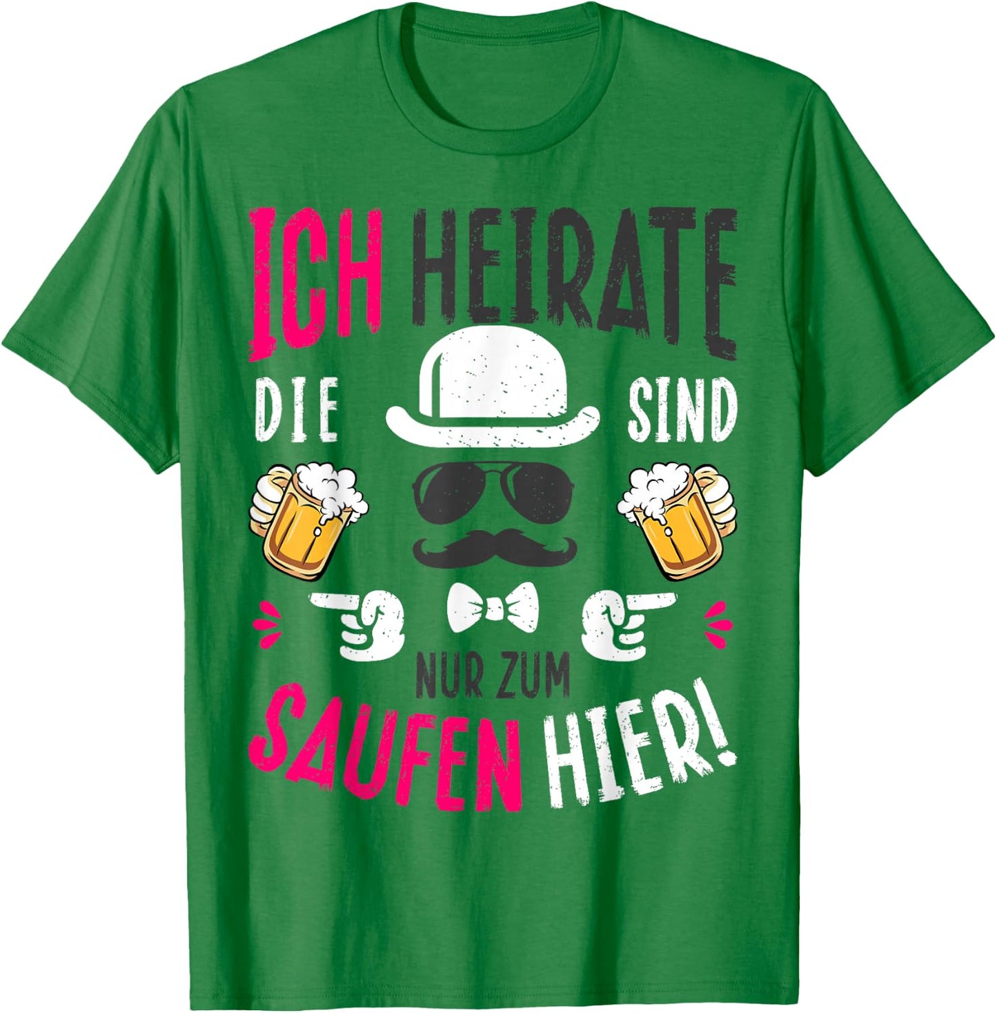 Hen Night Groom Costume JGA Stag Night , pink T-Shirt - T-Shirt | Irish Green