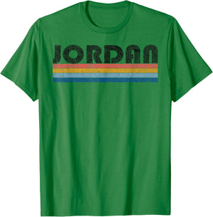 Vintage 1980s Style Jordan T-Shirt - T-Shirt | Irish Green