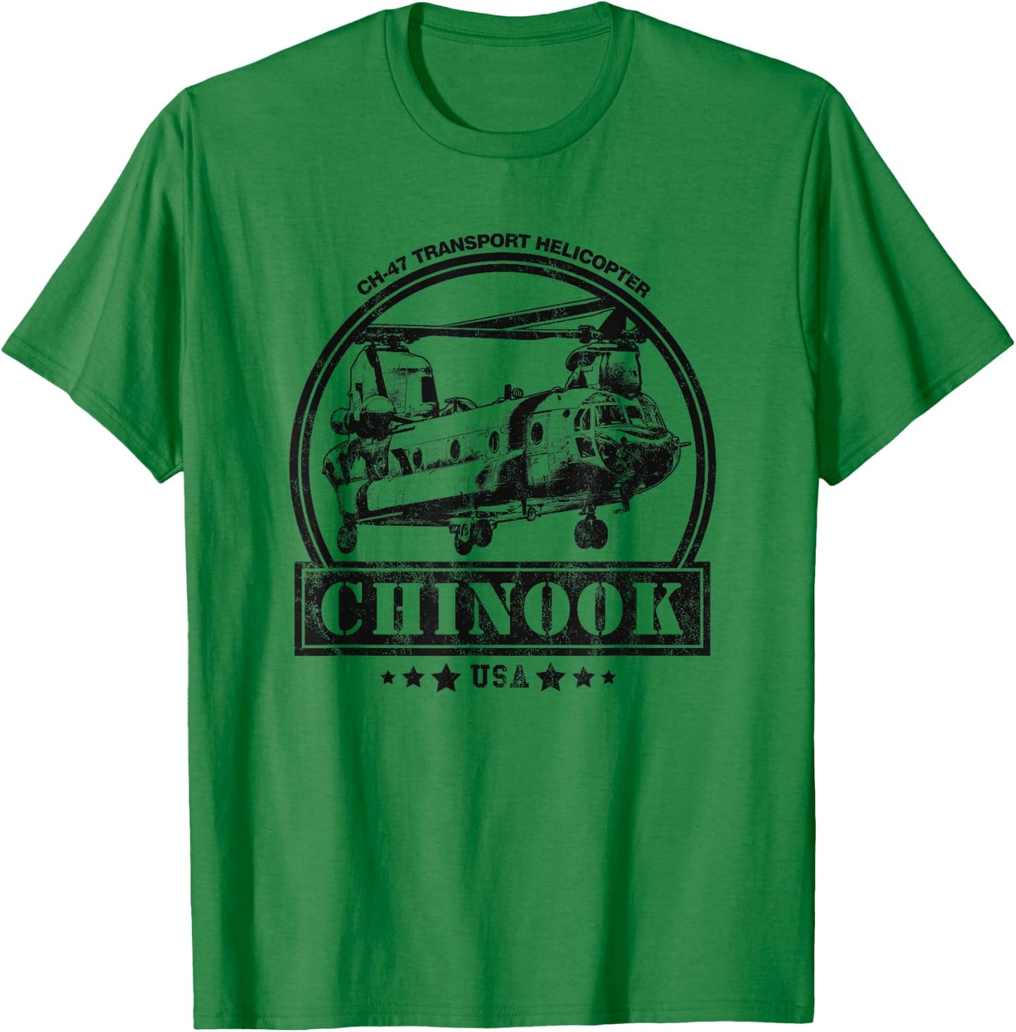 CH-47 Chinook Helicopter T-Shirt - T-Shirt | Irish Green
