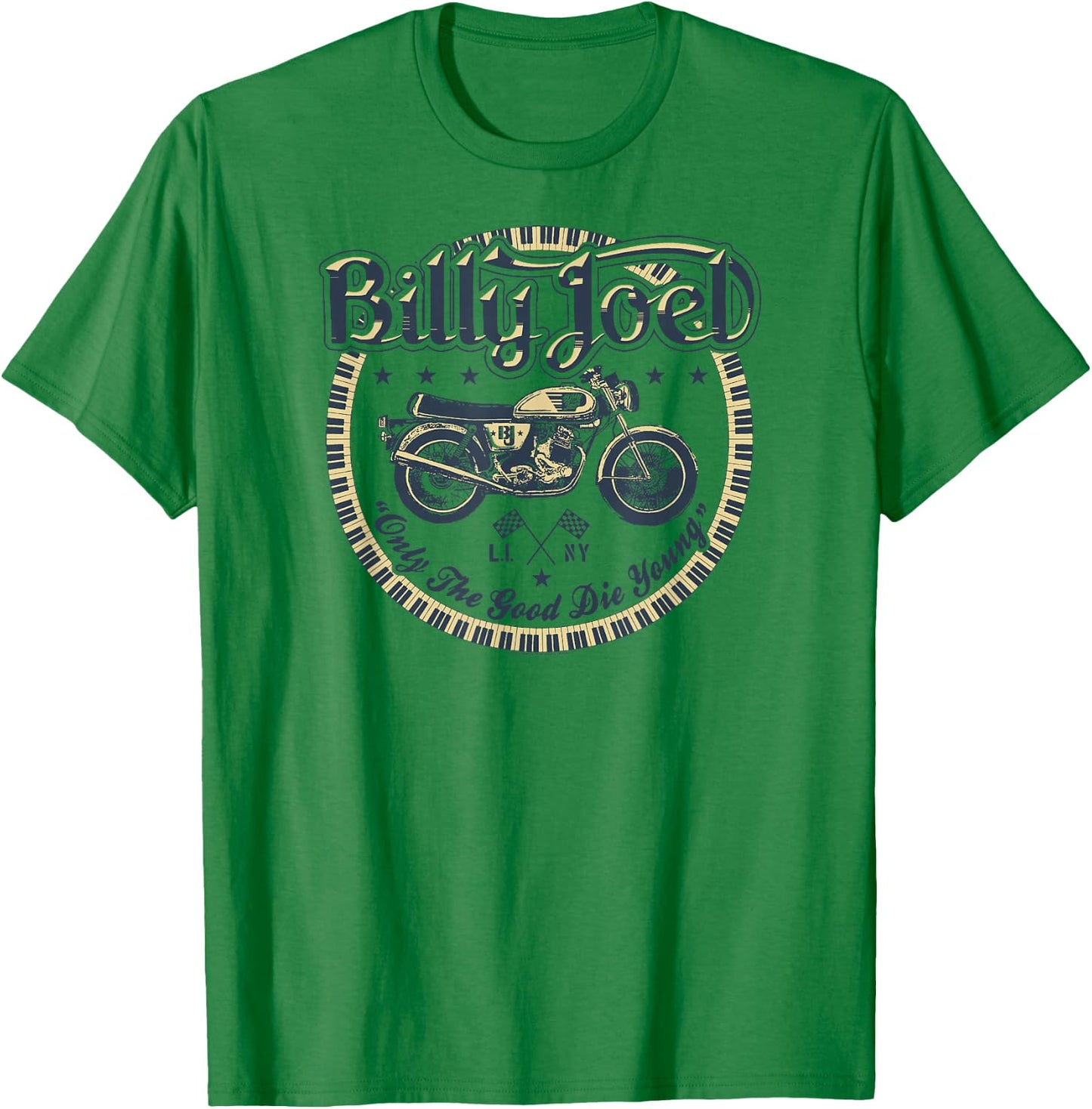 Billy Joel - Only The Good T-Shirt - T-Shirt | Irish Green