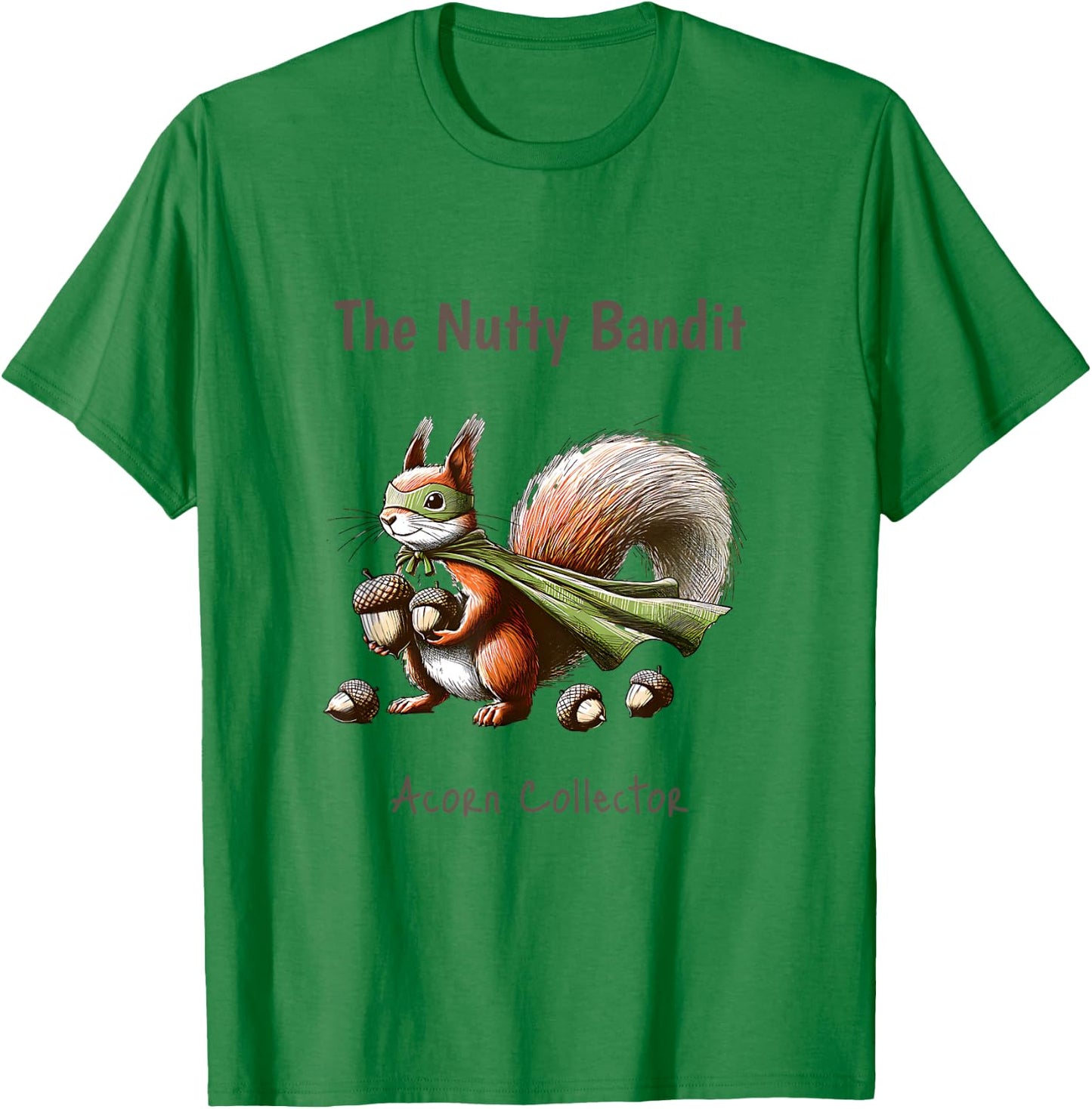 Funny Squirrel Cute Woodland Creatures Kids Women Men Animal T-Shirt - T-Shirt | Irish Green