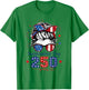 USA 250th Anniversary Messy Bun Women Celebrate 1776 2026 T-Shirt - T-Shirt | Irish Green