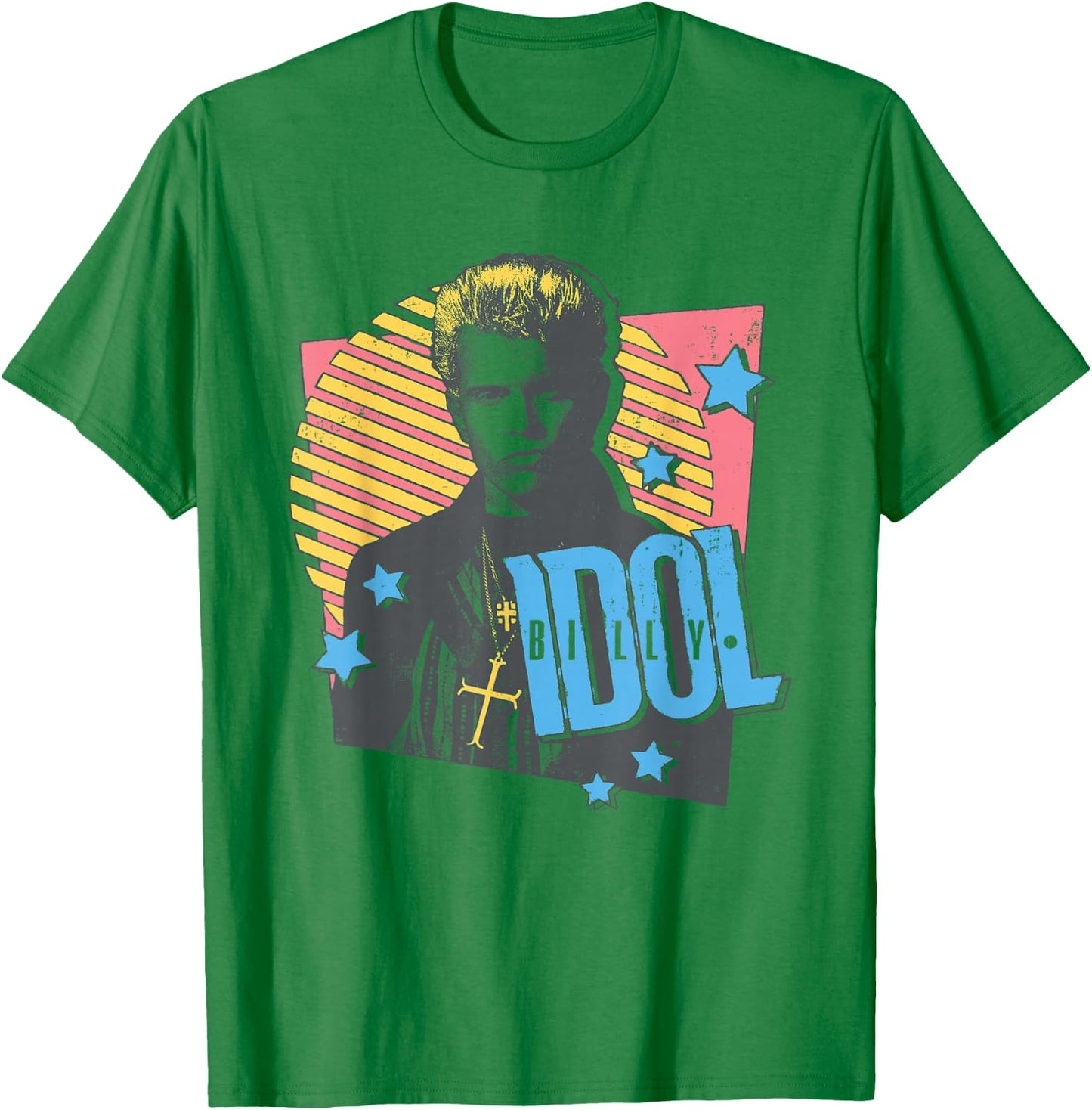 Billy Idol - Retro Contour , white, S T-Shirt - T-Shirt | Irish Green