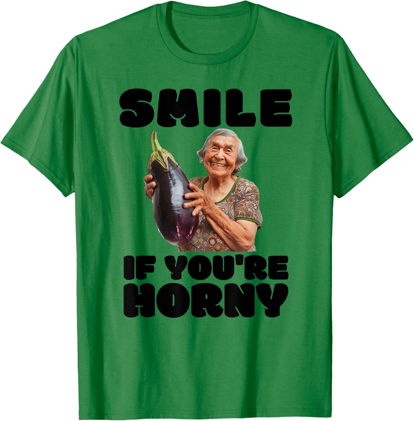 Lustige geile Aubergine Old Lady Unappropriate Peinlich T-Shirt - T-Shirt | Irish Green