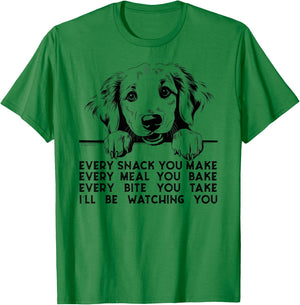 Every snack you make Golden Retriever dog breed retro T-Shirt - T-Shirt | Irish Green