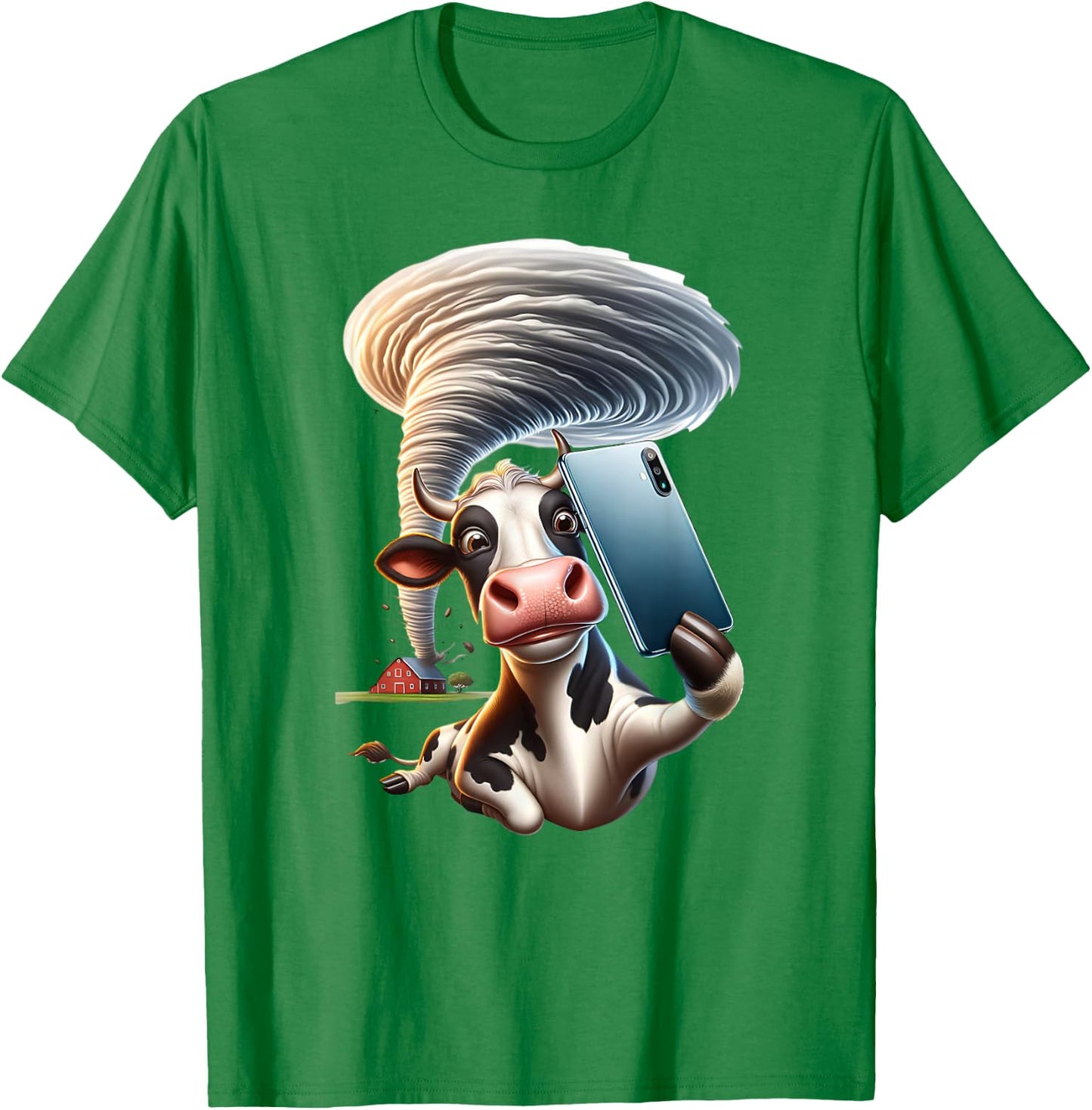 Funny Cow Tornado Meteorologist Weather T-Shirt - T-Shirt | Irish Green