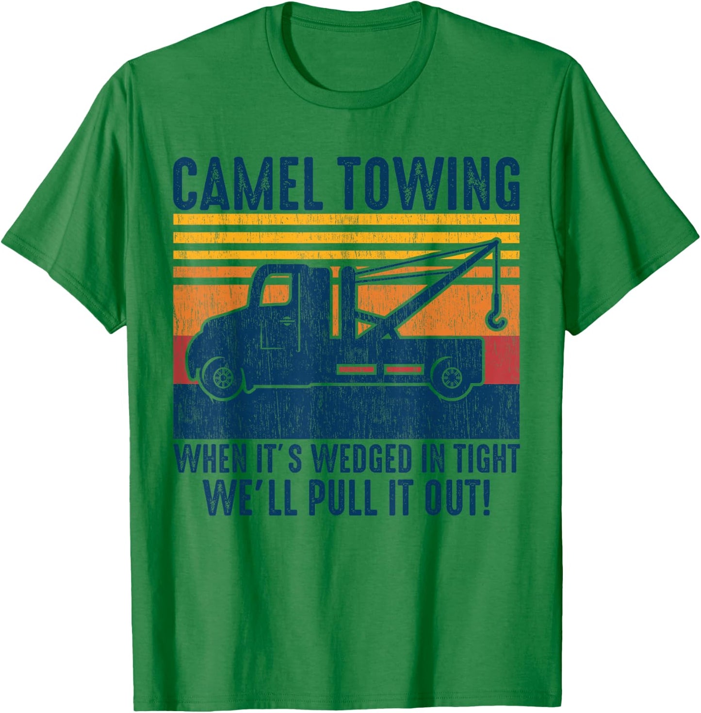 Vintage Camel Towing Funny Tow Truck T-Shirt - T-Shirt | Irish Green