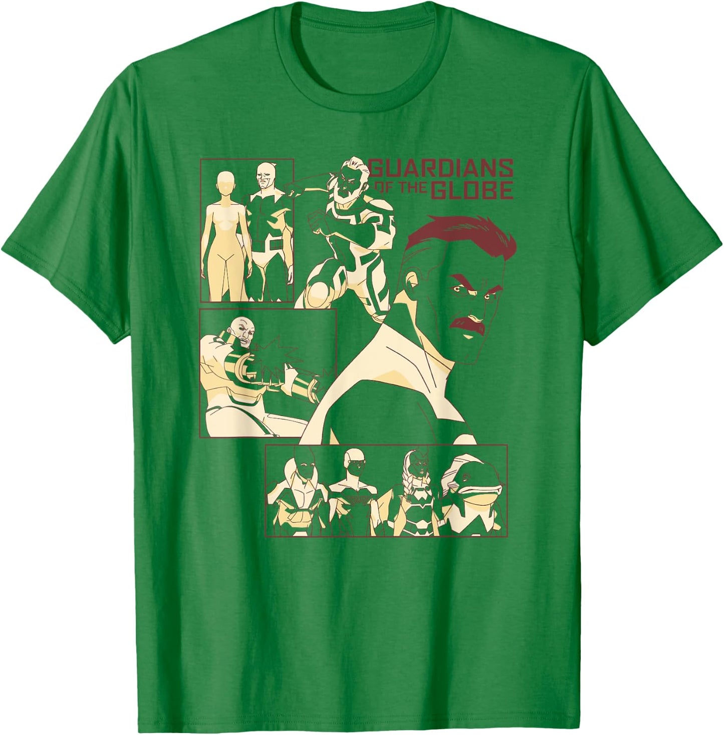 Invincible Original Guardians Of The Globe Group Shot T-Shirt - T-Shirt | Irish Green