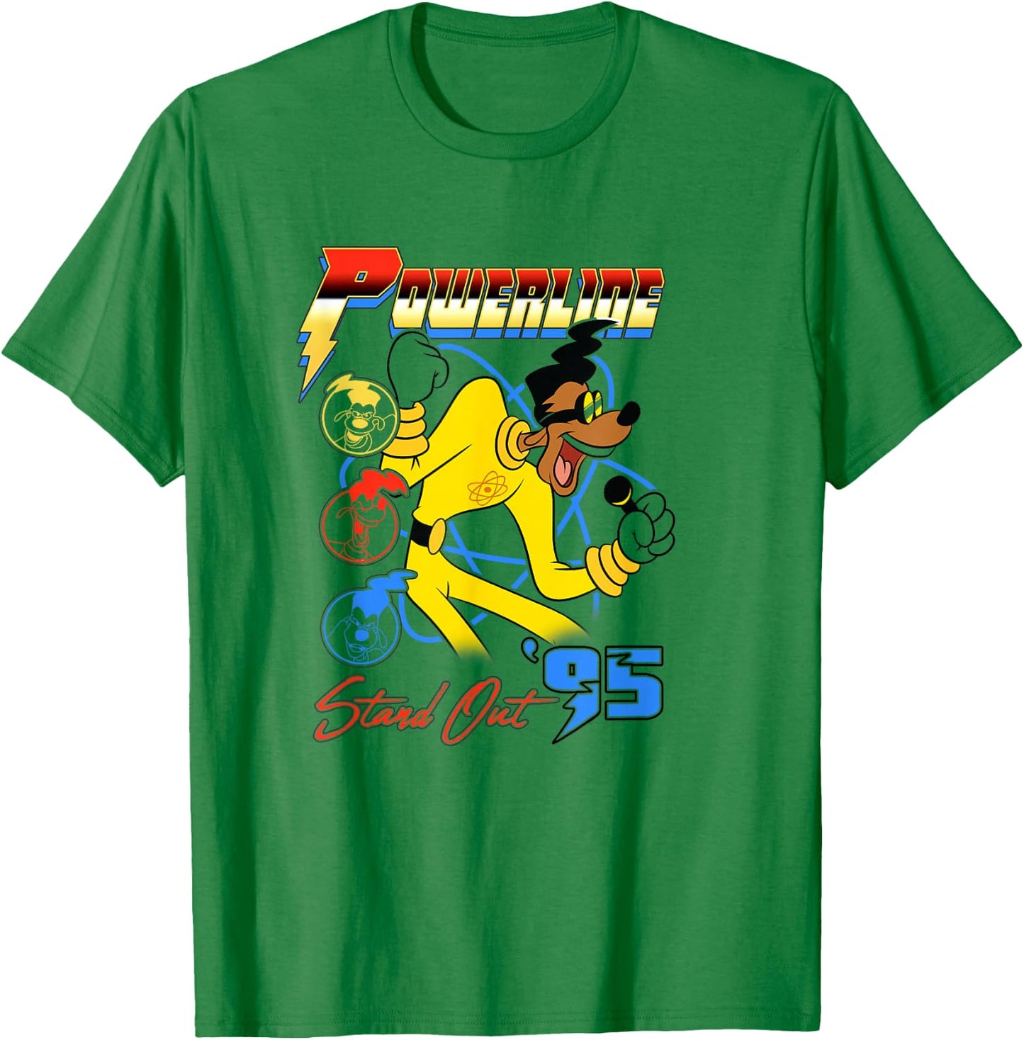 Disney A Goofy Movie Powerline Stand Out '95 T-Shirt - T-Shirt | Irish Green