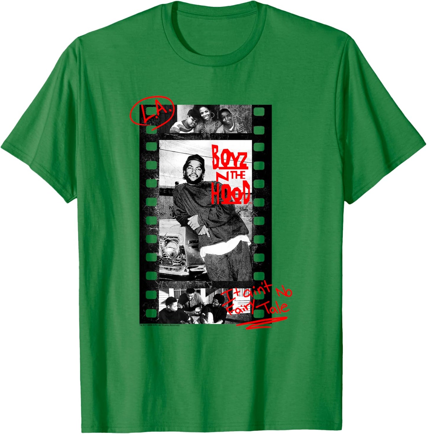 Boyz n The Hood Vintage Marked Up Film Strip 90's Movie T-Shirt - T-Shirt | Irish Green
