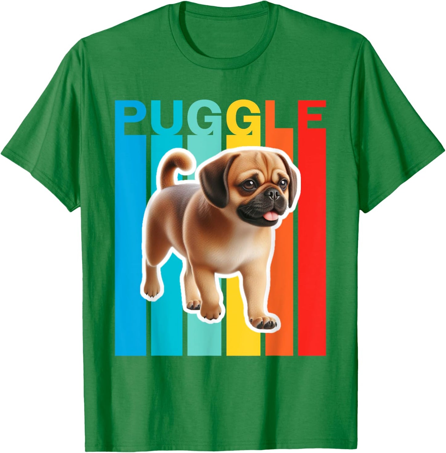Colorful Puggle T-Shirt - T-Shirt | Irish Green