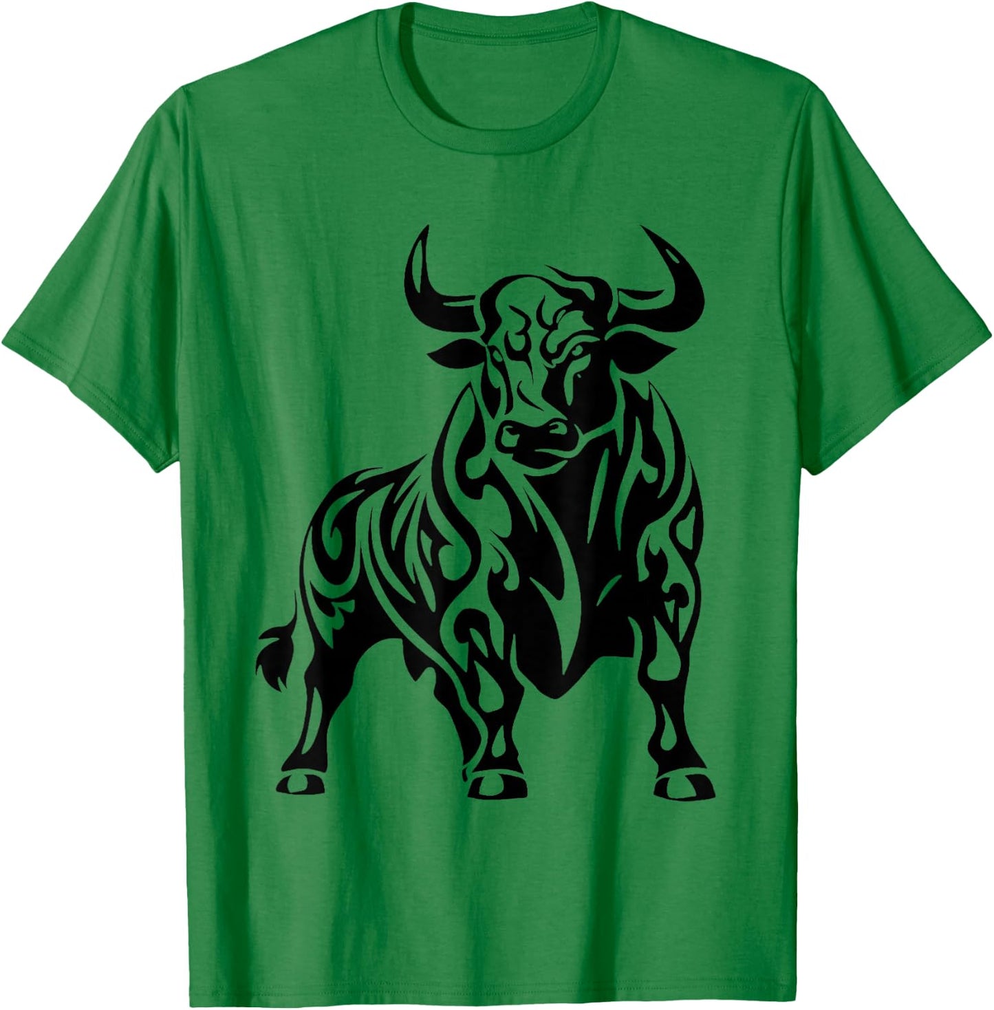 Wild and Mighty Bull - Majestic Pattern , grey, S T-Shirt - T-Shirt | Irish Green