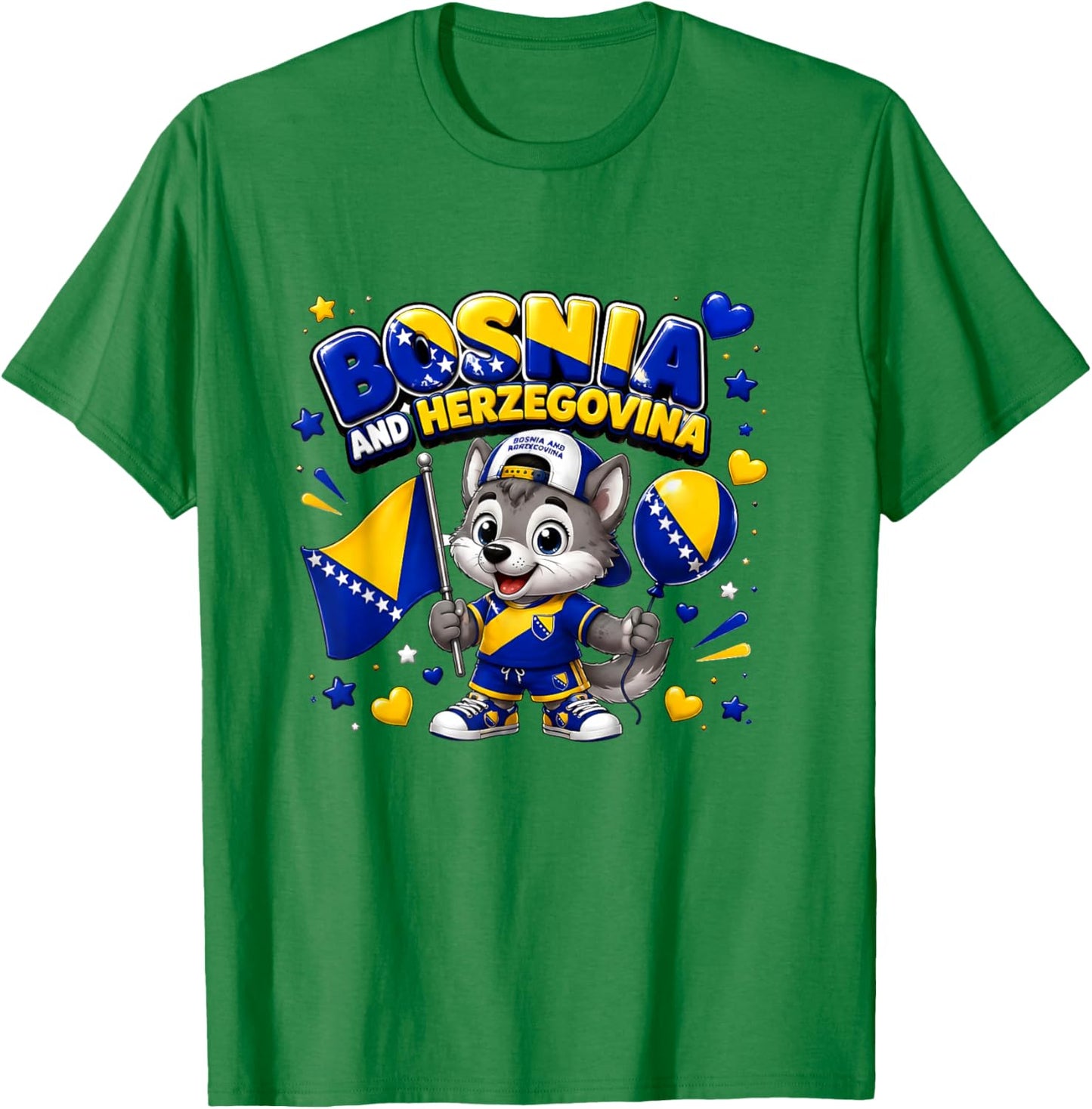 Bosnie, Motif Carte du Drapeau de la Bosnie pour Les Amateurs de Bosnie T-Shirt - T-Shirt | Irish Green
