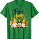 Bee Happy Gnomes with Honey Bees Cute Beekeeping Design T-Shirt - T-Shirt | Irish Green