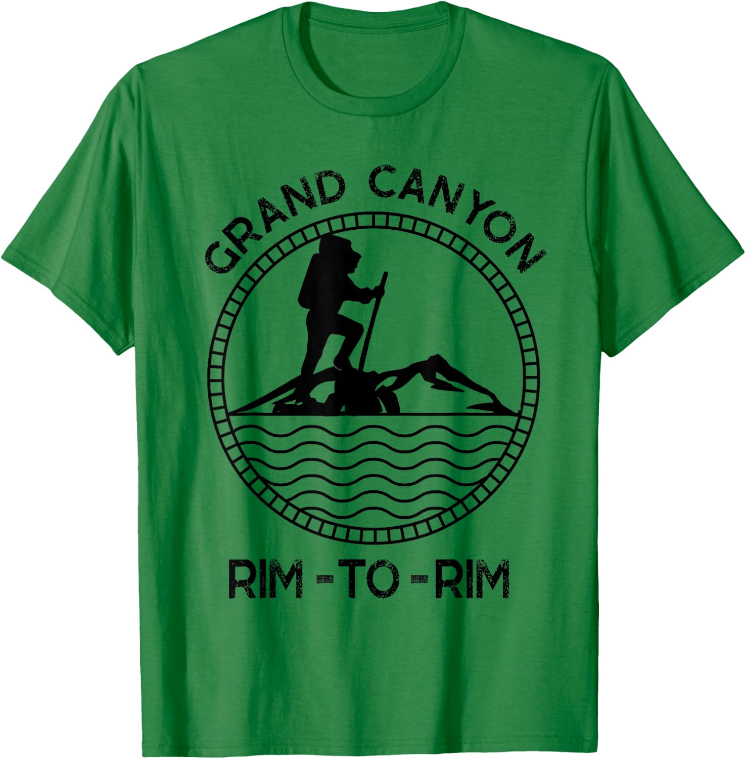South Rim to North Rim Grand Canyon Hike in Arizona Souvenir T-Shirt - T-Shirt | Irish Green