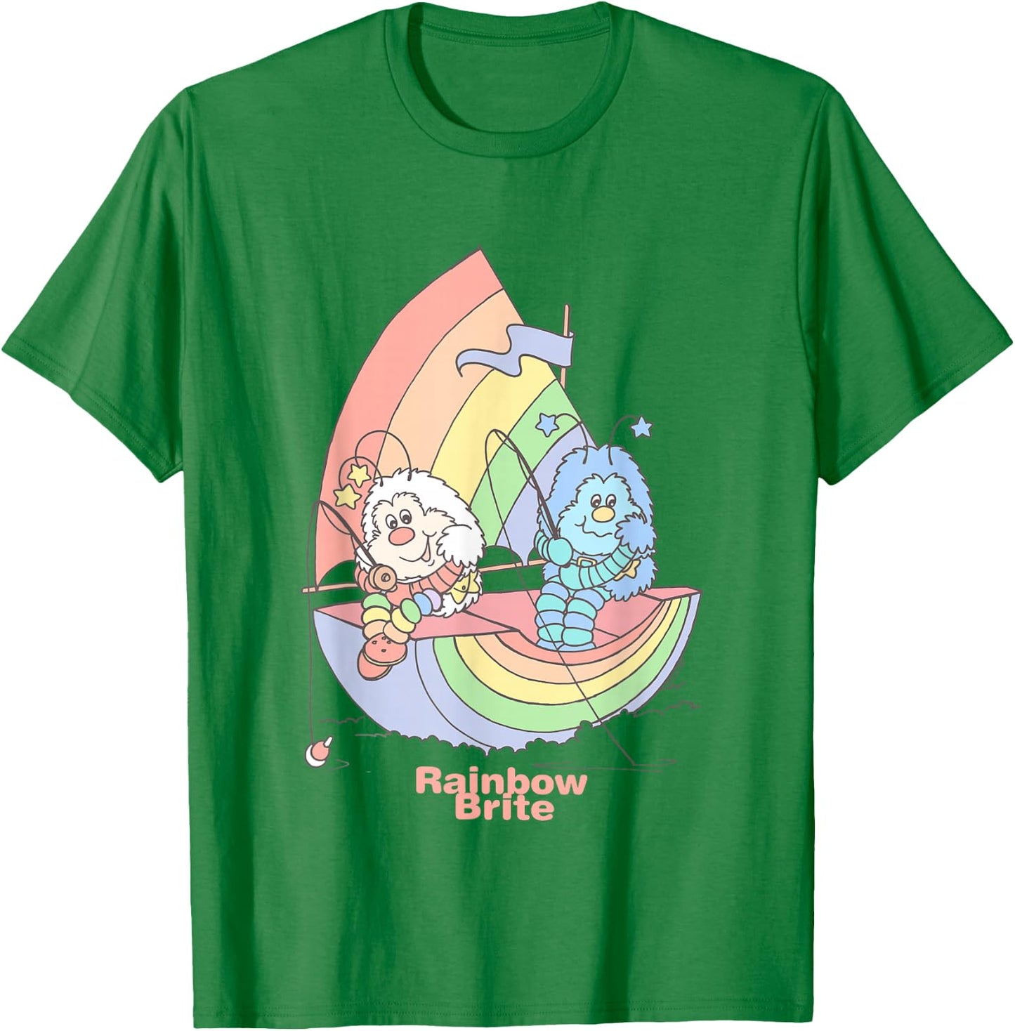 Rainbow Brite Twink & Champ Rainbow Rowboat T-Shirt - T-Shirt | Irish Green