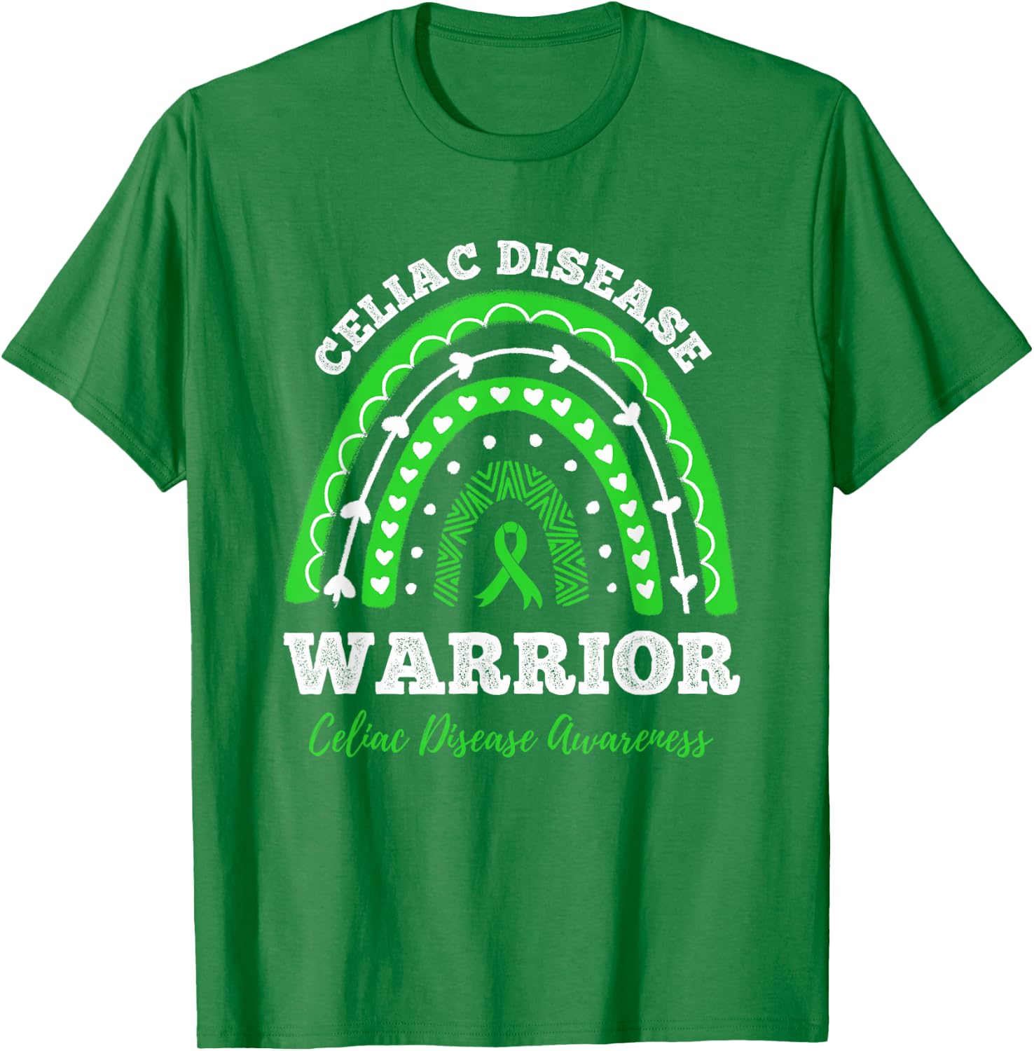 Warrior Green Ribbon Celiac Disease Awareness T-Shirt - T-Shirt | Irish Green