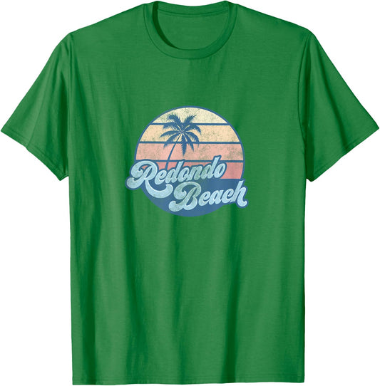 Redondo Beach California CA T Shirt Vintage 70s Surfer T-Shirt - T-Shirt | Irish Green