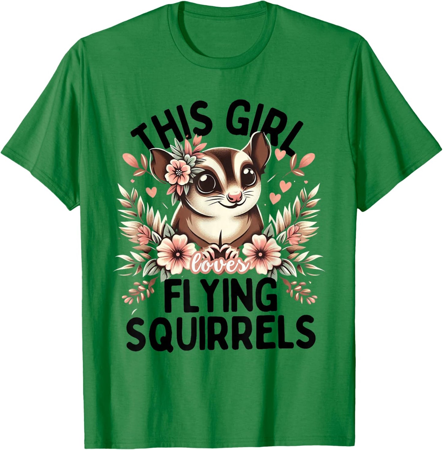 Funny Flying Squirrel Shirt Animal Lover Flying Squirrels T-Shirt - T-Shirt | Irish Green