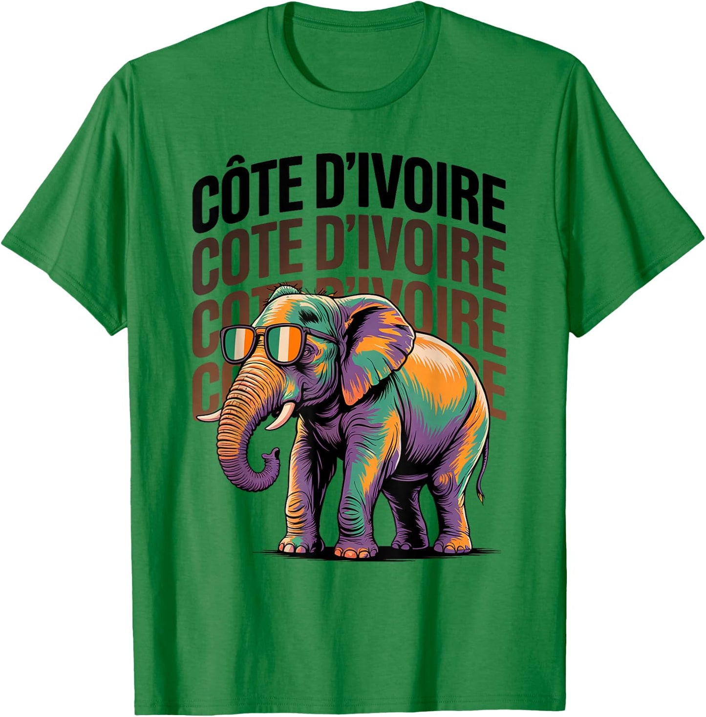 Cute CÔTE D'Ivoire Trip Elephant Ivory Coast Boys Vacay T-Shirt - T-Shirt | Irish Green