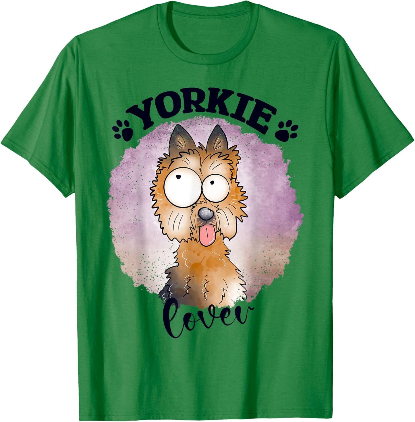 Yorkie Dog Mom Yorkshire Terrier Dad Kawaii Doodles T-Shirt - T-Shirt | Irish Green