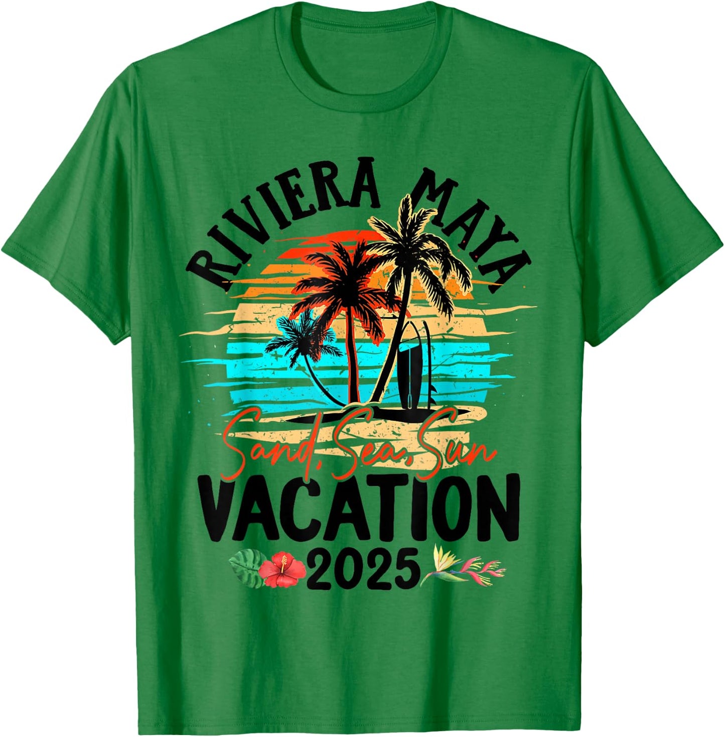 Riviera Maya Mexico Vacation 2025 Matching Family Group T-Shirt - T-Shirt | Irish Green