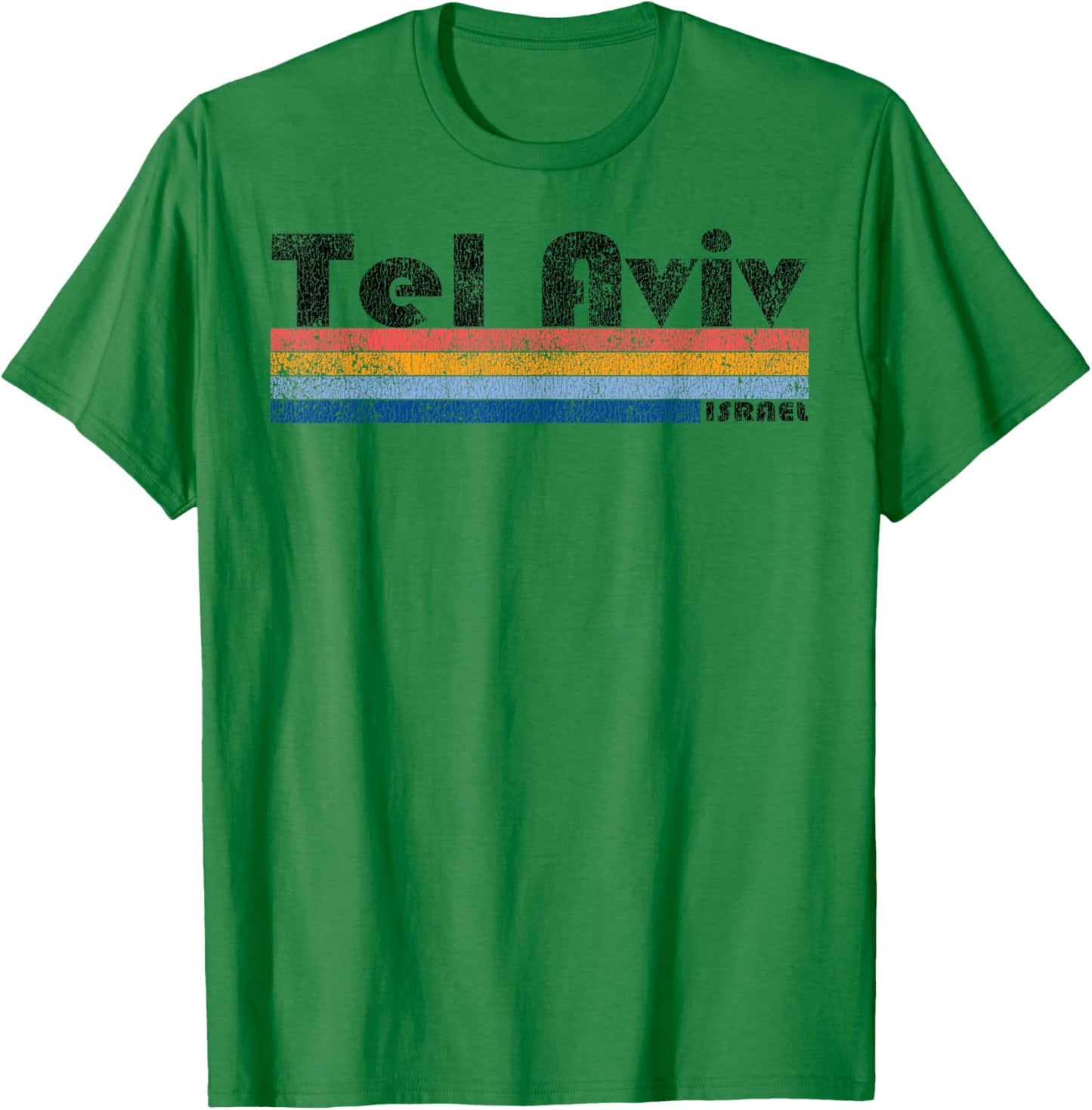 Vintage 1980s Style Tel Aviv Israel T-Shirt - T-Shirt | Irish Green