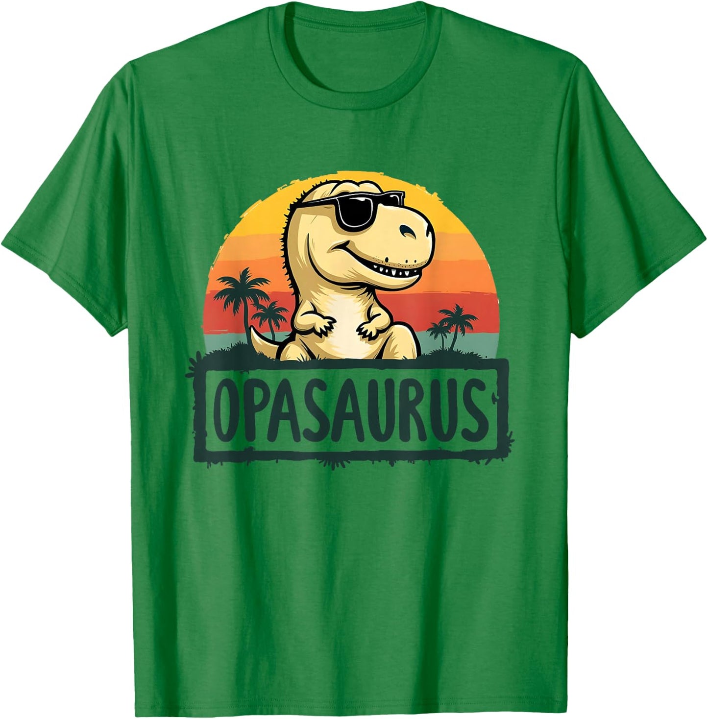 Opasaurus Funny Dinosaur Grandpa Family Matching T-Shirt - T-Shirt | Irish Green