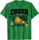 Cheer Mom Biggest Fan Cheerleader Black And Orange Pom Pom T-Shirt - T-Shirt | Irish Green