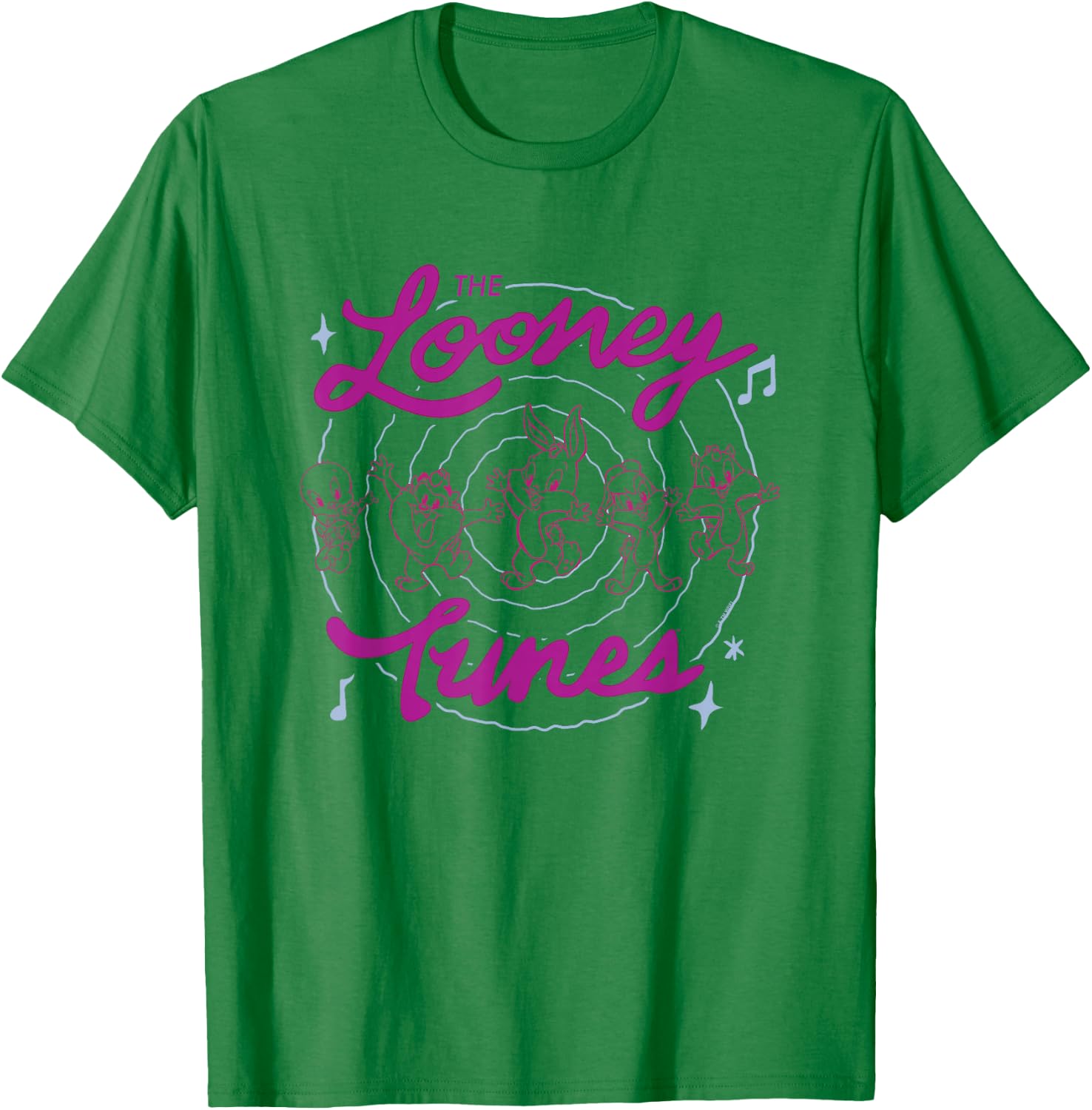 Looney Tunes The Baby Looney Tunes Wavy Retro Logo T-Shirt - T-Shirt | Irish Green