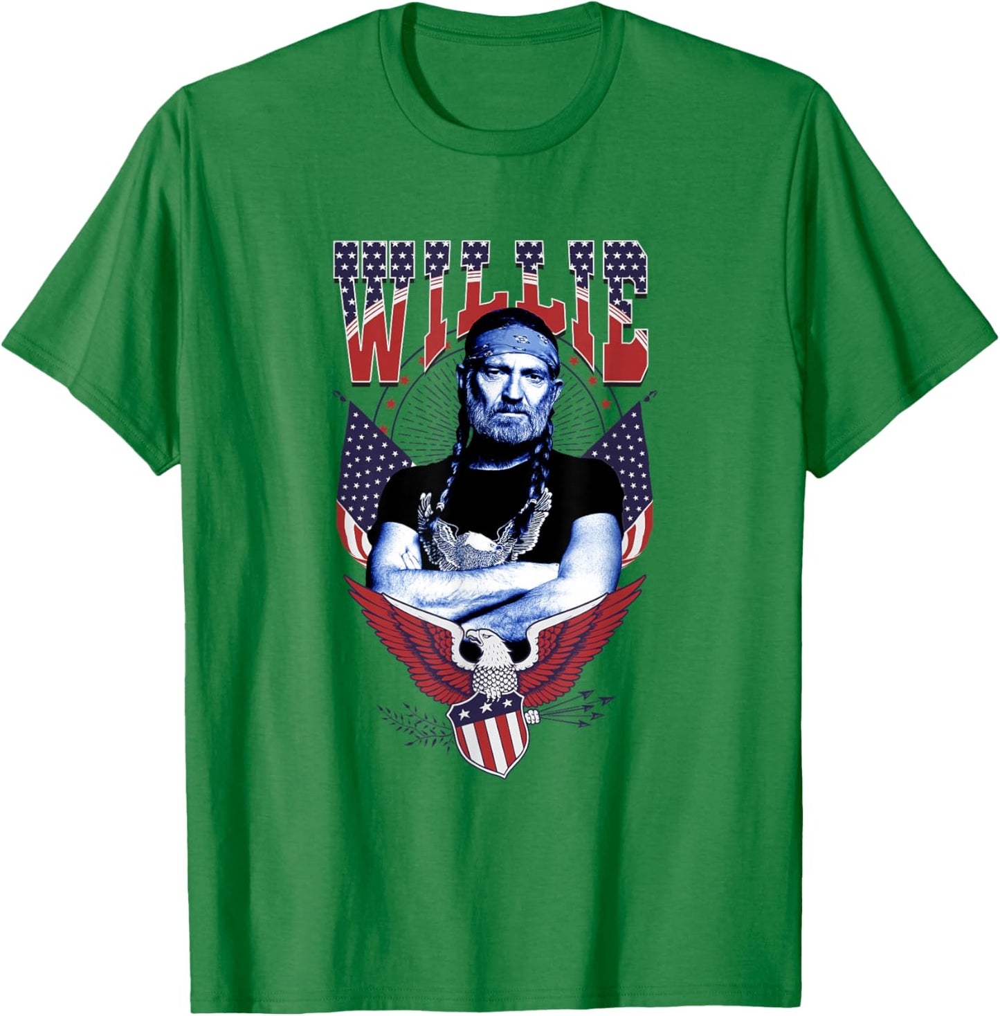 Offizielles Willie Nelson Eagle T-Shirt - T-Shirt | Irish Green
