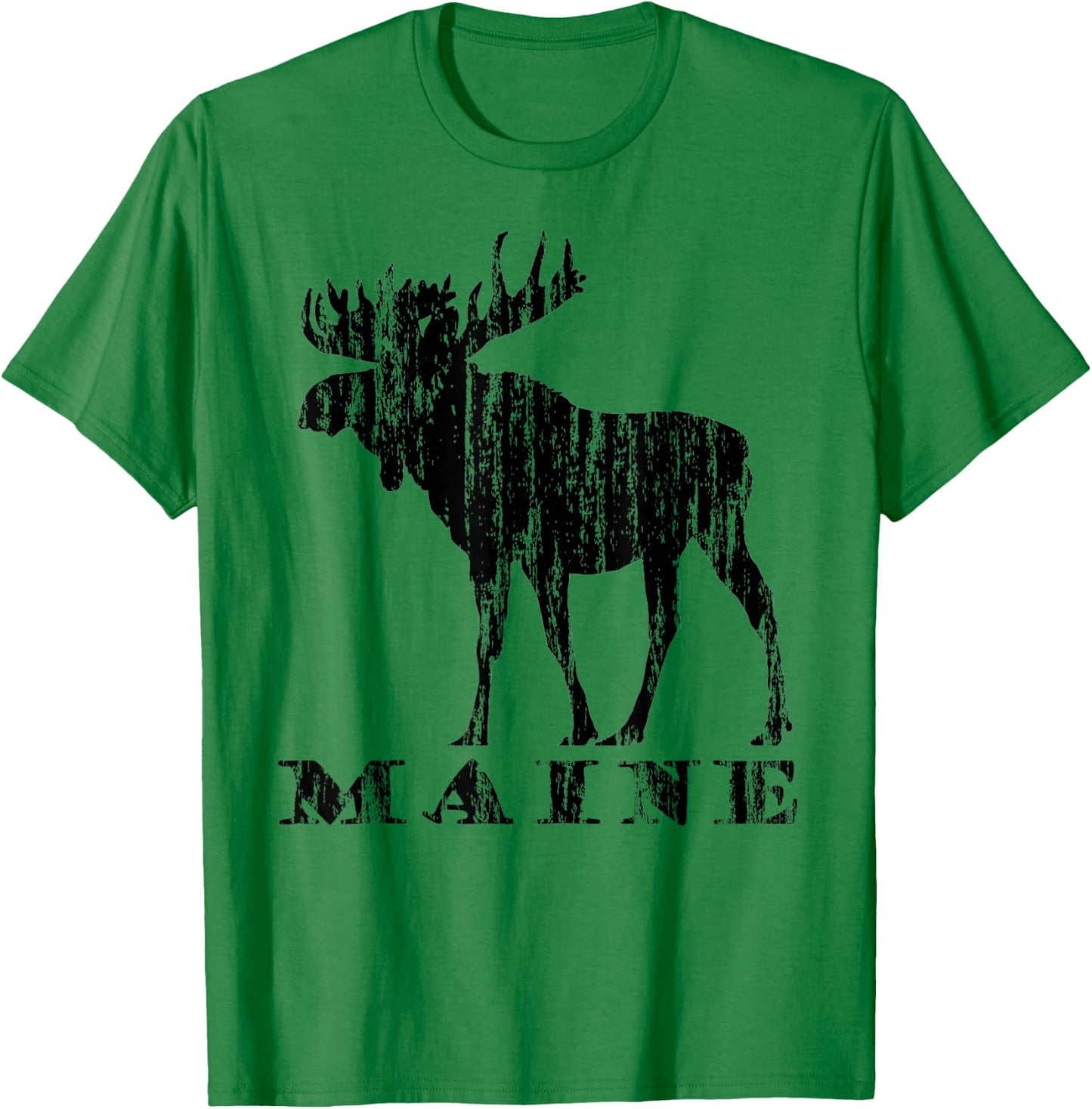 Maine Moose Lovers Vacation Wildlife Souvenir Wild Nature Bl T-Shirt - T-Shirt | Irish Green