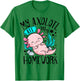 My Axolotl Ate My Homework Funny Boys Girls Students School T-Shirt - T-Shirt | Irish Green