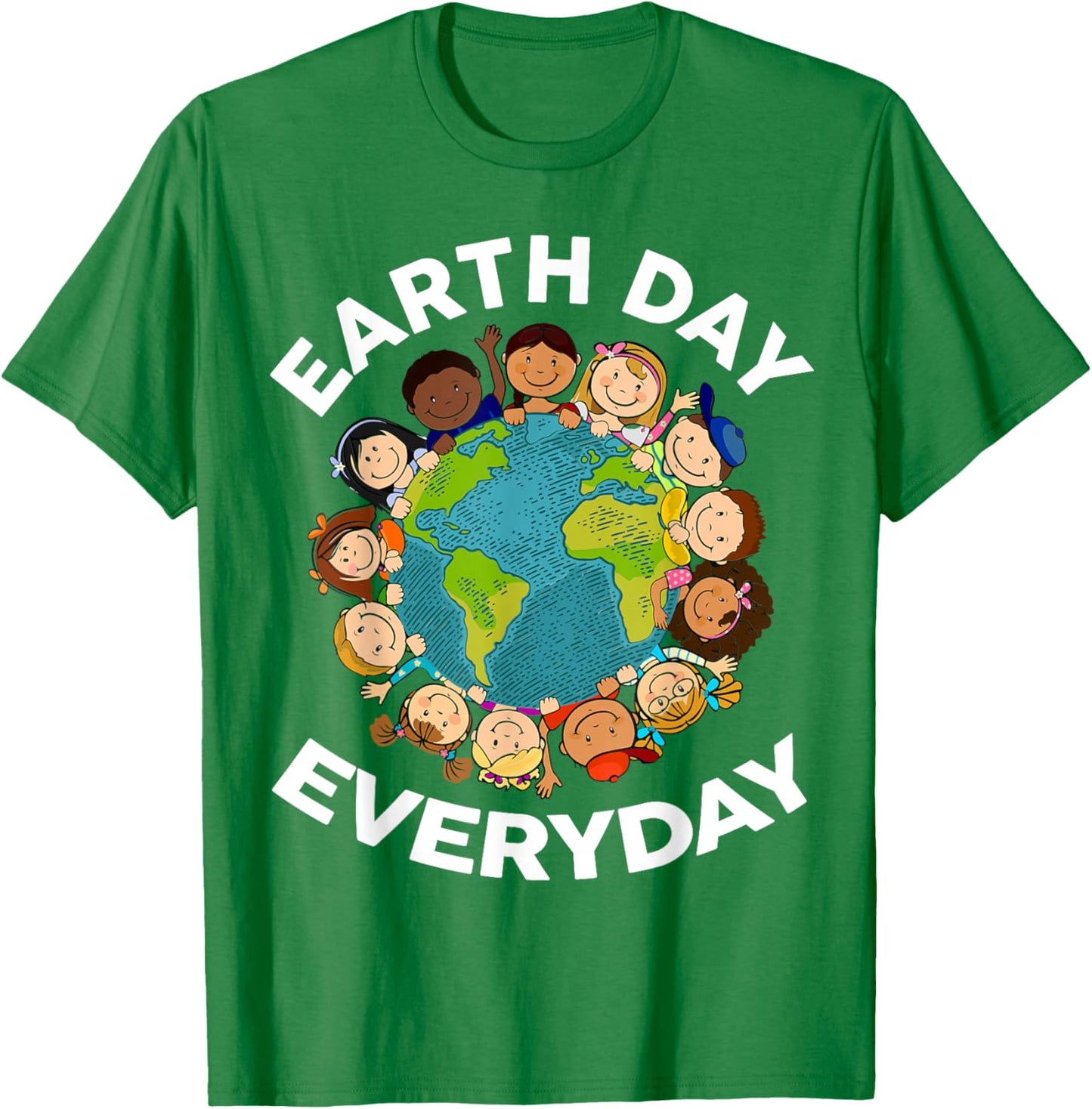 Earth Day Everyday Kids Youth Toddler Girl Environment T-Shirt - T-Shirt | Irish Green