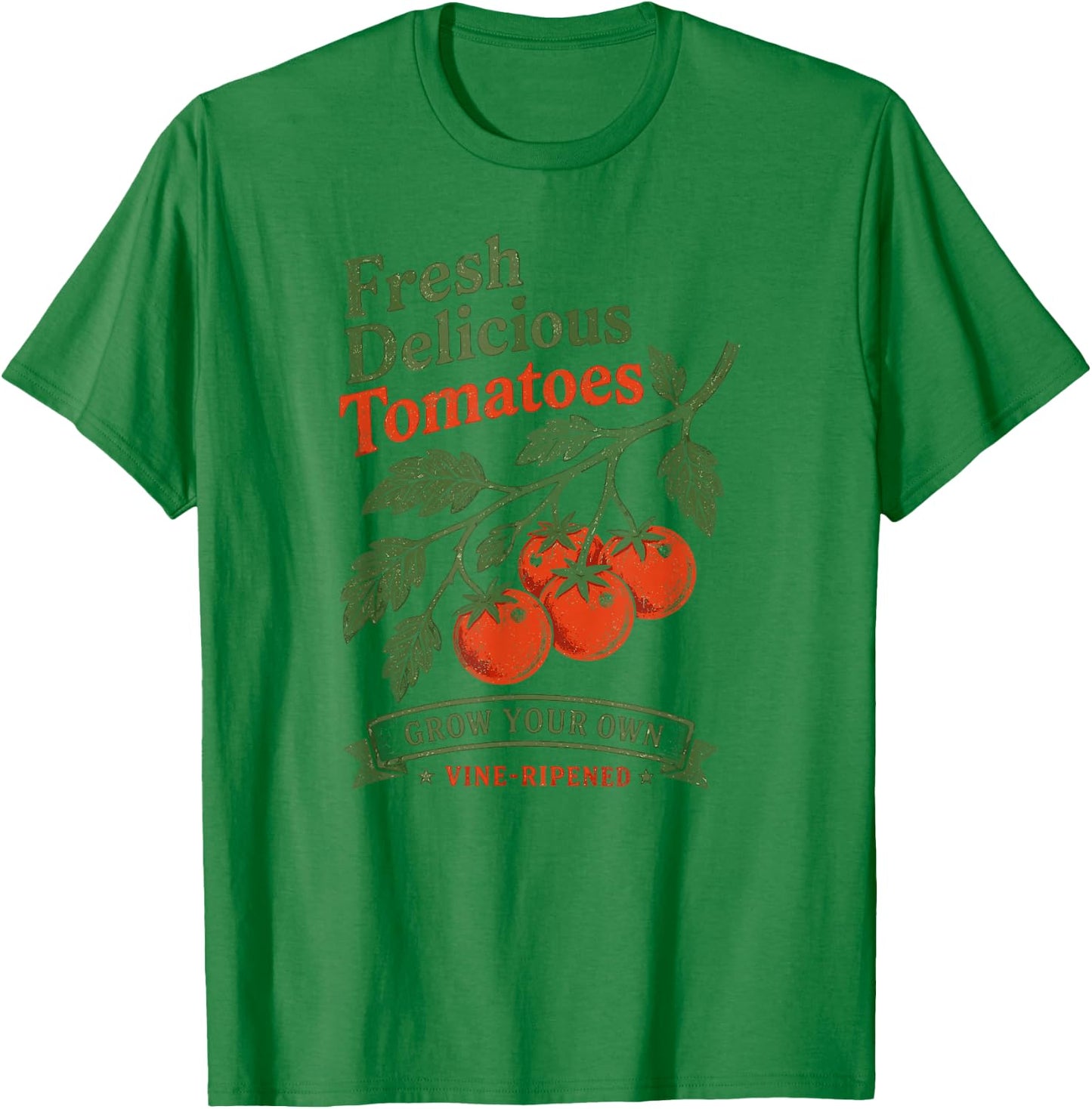Fresh Delicious Tomatoes Vintage Garden Tomato Lover T-Shirt - T-Shirt | Irish Green