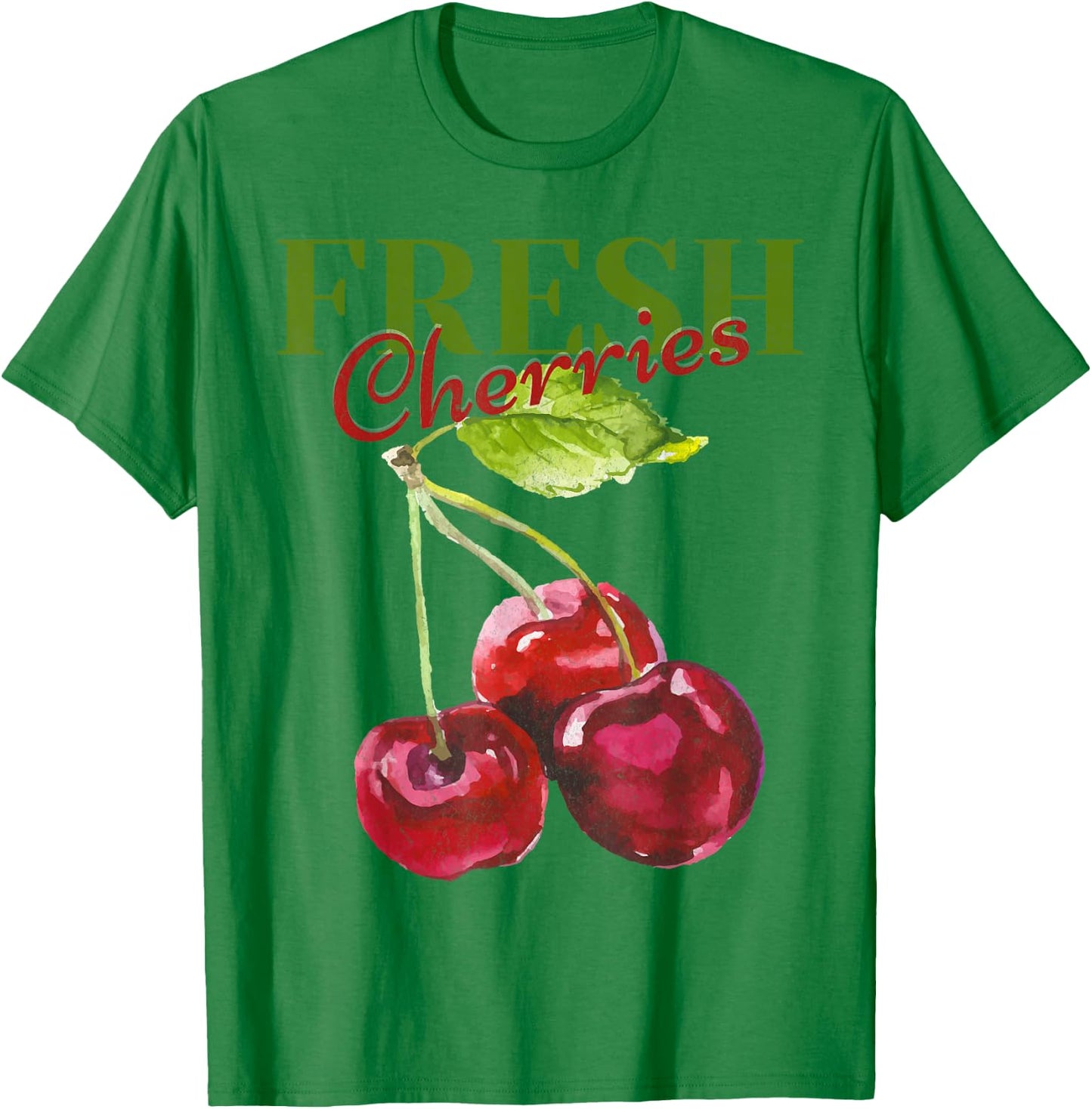 Fresh Cherries Homestead Homegrown Farmhouse Farmer T-Shirt - T-Shirt | Irish Green