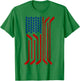 Vintage USA Flag American Ice Hockey Patriotic Sports T-Shirt - T-Shirt | Irish Green