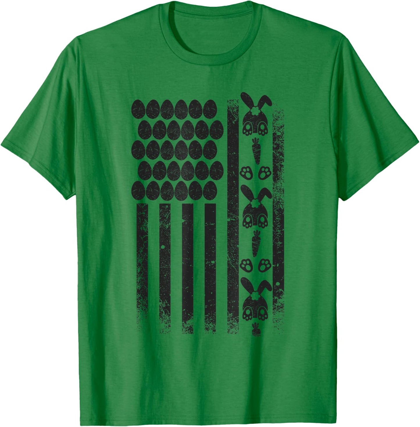 Funny Easter Flag Eggs and Bunny Adult Humor T-Shirt - T-Shirt | Irish Green