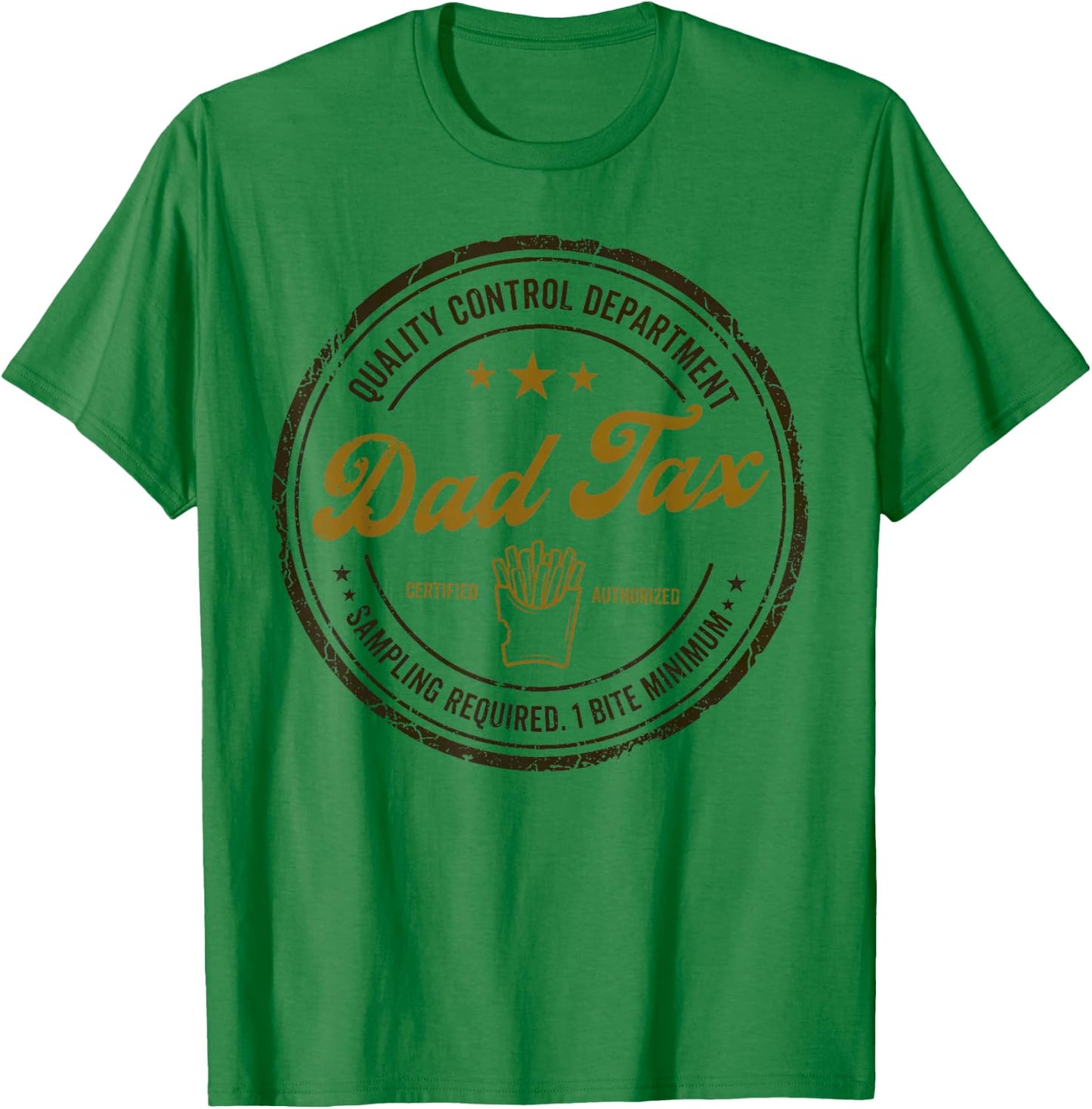 Dad Tax Quality Control Department Sarcastic Snack Checker T-Shirt - T-Shirt | Irish Green
