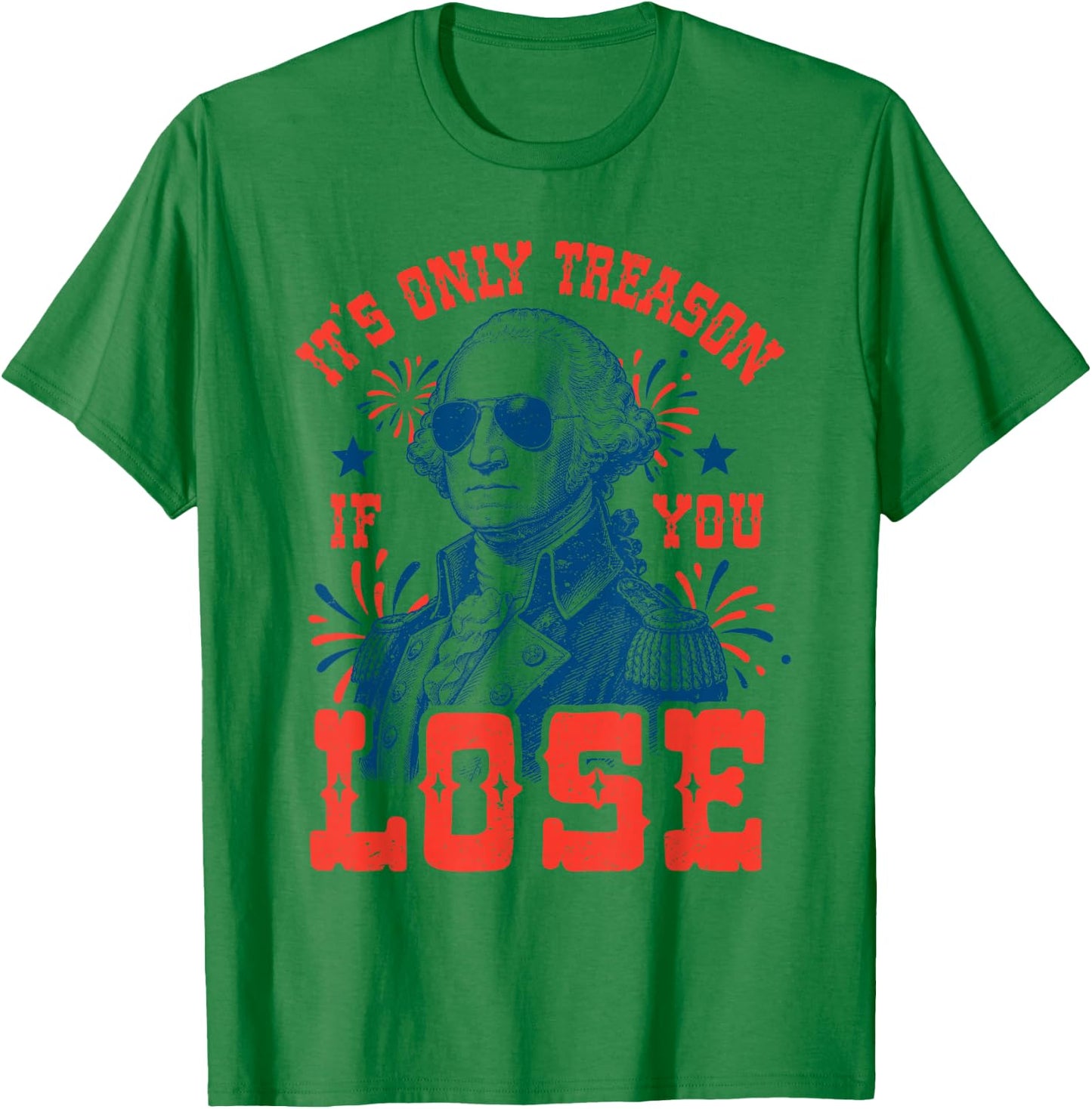 Funny George Washington Patriotic Meme 4th of July Humor T-Shirt - T-Shirt | Irish Green