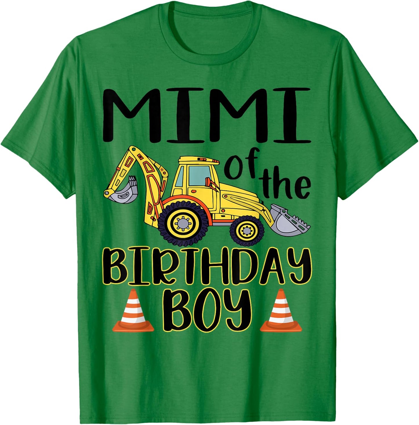 Mimi of The Birthday for Boy Excavator Construction Truck T-Shirt - T-Shirt | Irish Green