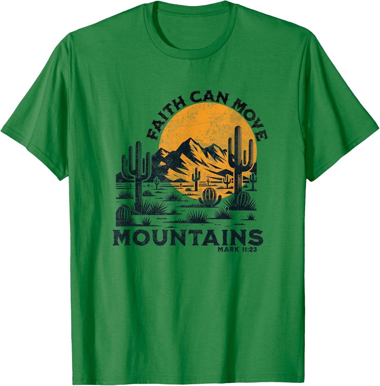 Boho Christian Bible Verse Trendy Cactus Desert Jesus Faith T-Shirt - T-Shirt | Irish Green